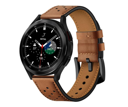 Pasek i akcesoria do zegarków TECH-PROTECT Pasek Leather do smartwatchy brązowy 9589046917257
